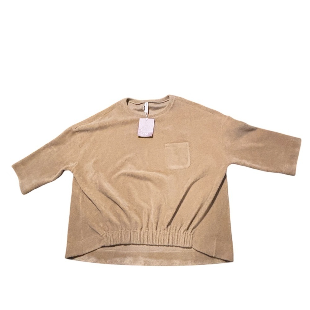 Nap New teddy Sherpa top 4/5 sleeves Large